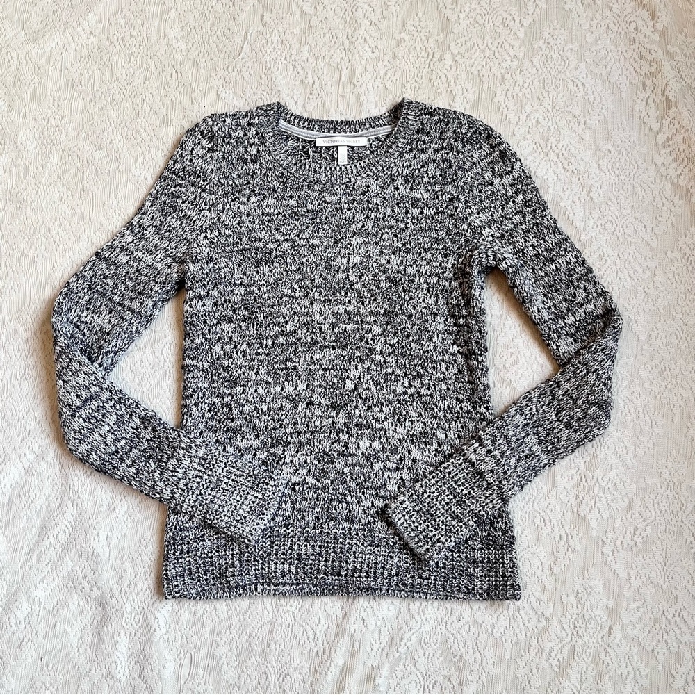 Victoria’s Secret marled gray metallic sweater